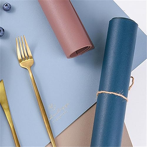 Tapis de repas en cuir haut de gamme protection étanche pour table basse - 5