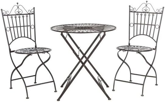 Safavieh PAT5020A Outdoor Collection Belen Pearl White 3-Piece Bistro Set