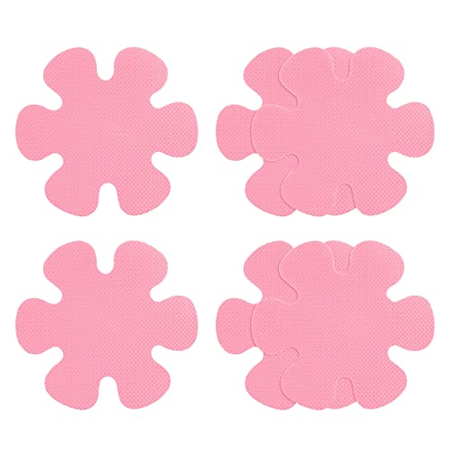 sourcing map 6uds Antideslizante Bañera Pegatinas Baño Ducha Piso 3.94 Antideslizante Pegatina Cinta Flor Estilo Calcomanías para Baño Cocina Bañera Escalones Escaleras, Rosado