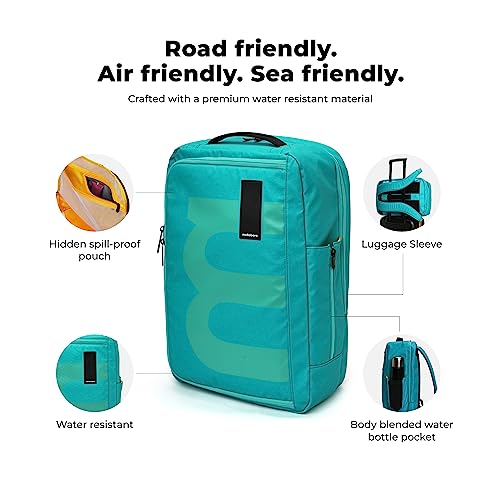 Image of MOKOBARA The Em Duffle Backpack - 32L Premium Outdoor All-Purpose Laptop Backpack With Rain Cover (Seaweed Green) (My Sky)