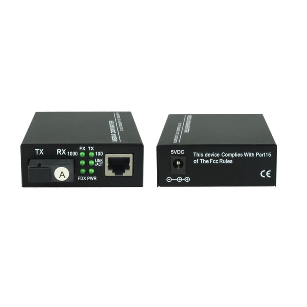 1 Paire de Convertisseurs de M�dia RJ45 vers Fibre + 10G avec Prise Europ�enne. Convertisseur Ethernet RJ45 vers + 10/100/1000M/2.5G/10G Gigabit Transceiver Core.