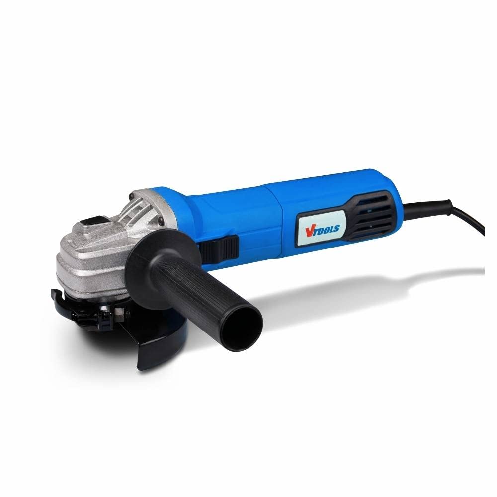 VTOOLS 600W 115mm Professional Angle Grinder With Slider Switch & Side Handle For Cutting And Grinding Metal,2 Years Warranty,VT1108