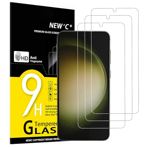 NEWC 3 Stück für Samsung Galaxy S23 Plus / S23 + für Panzerglas Frei von Kratzern 9H Härte HD Displayschutzfolie 0.26mm Ultra-klar Ultrabeständig