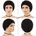 Guree Hair Glueless Wear and Go Wig Short Human Hair Wigs for Black Women Curly Wig with Bangs Brazilian Virgin Full Machine Made Wig Natural Black None Lace Frontal Wigs for Daily Use (Natural Black)