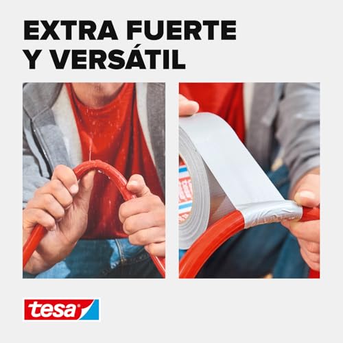 Miniatura 6 de Tesa Cinta Adhesiva Universal Extra Power - Celo Adhesivo Con Fijación Extra Fuerte - Cinta Multiusos Versátil Para Reparaciones, Fijación, Sellado Y Más - Gris - 1 Rollo - 30 M X 50 Mm