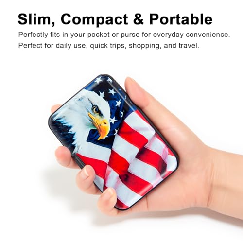 Image of Aluminum Wallet RFID Blocking Slim Metal Business ID Credit Card Holder Hard Case