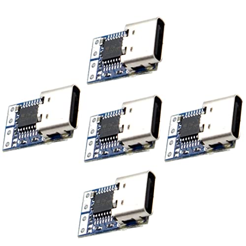 Berrywho 5 Piezas PD 23.0 to DC Trigger Module PD Decoy Module 20V DC Fixed Voltage Power Trigger Module 5A Type-C Female Input Cover