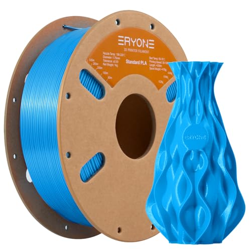 Image of ERYONE PLA Filament 3D Printer PLA Filament 1.75mm + /- 0.03mm, PLA Filament 1KG Cardboard Spool(2.2LBS), Blue