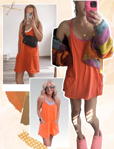 Image of Womens Sleeveless Athletic Hot Shot Mini Dress with Built-in Shorts