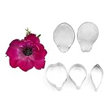 AK ART KITCHENWARE Sugarpaste Flower Craft Tools Silicone Veiner Molds and Fondant Cutters Set Cake...