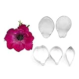 AK ART KITCHENWARE Sugarpaste Flower Craft Tools Silicone Veiner Molds and Fondant Cutters Set Cake...