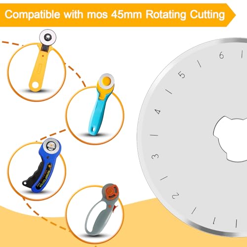 image for 10 PCS 45mm Rotary Cutter Replacement Blades SXUSOTG Ultra-Sharp and D