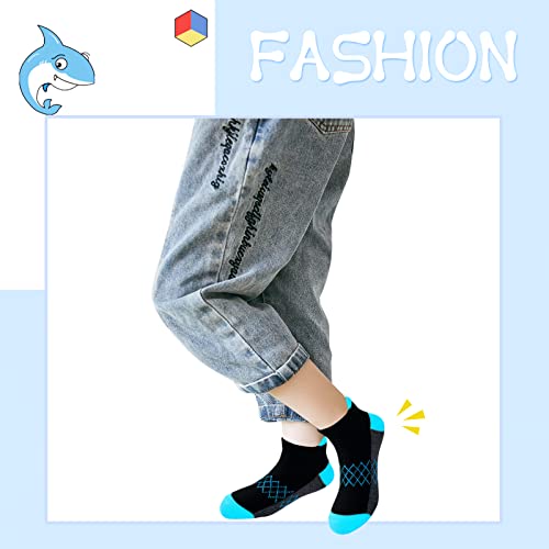 JAMEGIO Boy Socks 12 Pairs Ankle Athletic Sock for Kids Low Cut Sports Casual Sock4