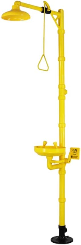 Combination Emergency Eyewash Shower Station, Eye Wash Shower System with Eye Wash Sign, for Lab Warehouse Cleaning, Style 1
