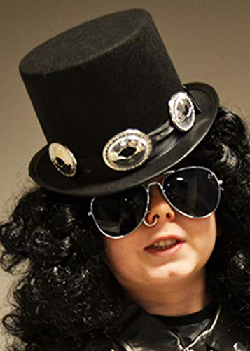 Struts Childrens 80s Rockstar Slash Style Black Top Hat