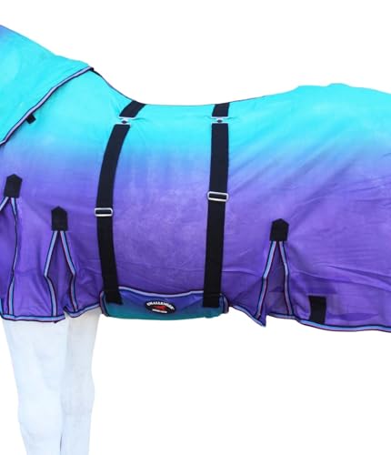 Image of 60 inch Horse Light Summer Spring Airflow Mesh Removable Neck Purple Ombre 73160