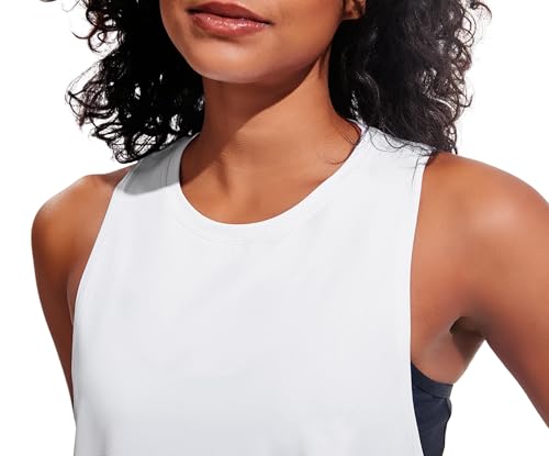 JOYSPELS Ice Silk Workout Tank Tops for Women Quick Dry Sleeveless Loose Fit Athletic Running Shirts3