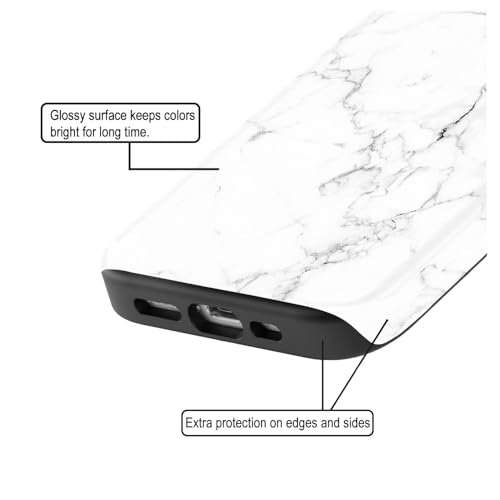 Image of COLORflow Back Cover Compatible with Samsung Galaxy A23 4G / 5G | Beautiful White Marble | Designer Printed Glossy Armoured Bumper Back Cover Compatible with Samsung Galaxy A23 4G / 5G