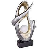 Feuereffekt LED Solar Steh Leuchte Flammen Effekt Glas Kugel Feuer Terrassen Garten Lampe Globo 33526