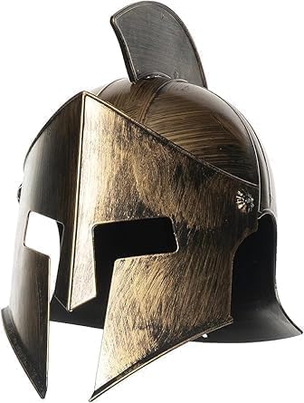 Classic Gladiator Helmet for Adults – Authentic Roman Warrior Costume Headgear, Perfect for Halloween, Cosplay, and Reenactments – Lightweight, Durable, Adjustable Design