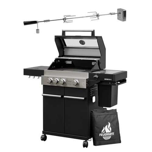 Feuergott Gasgrill Hektor 3B-S inkl. Drehspieß und Abdeckhaube...