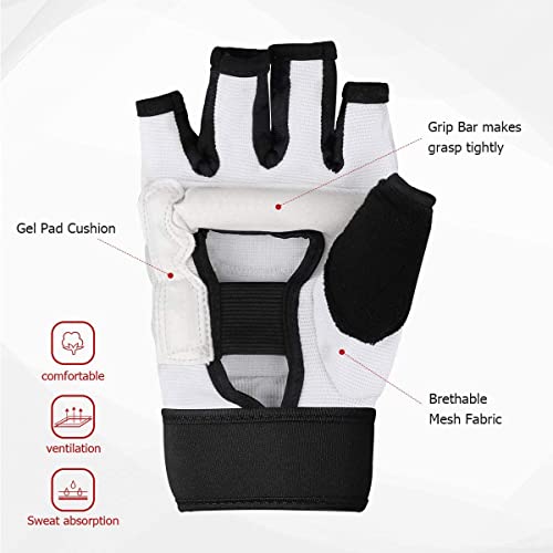Punch Bag Training Gloves, Langray Taekwondo Karate Gloves For Sparring Martial Arts Boxing Training For Adults And Kids,White L #TOP2