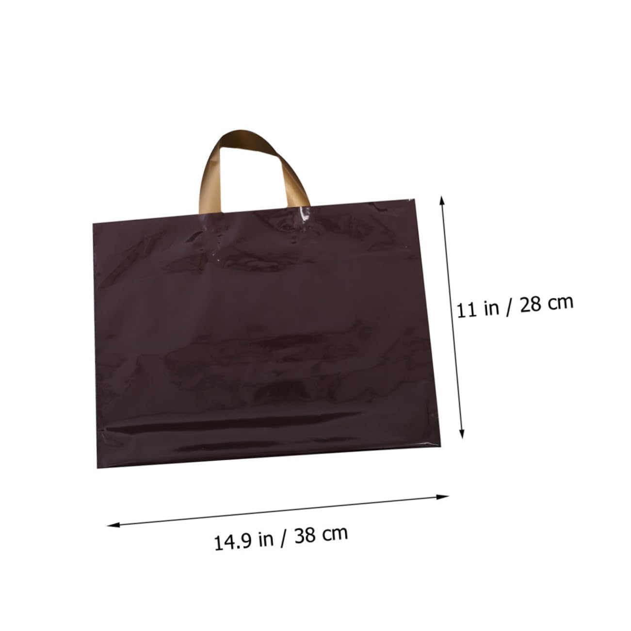 Unomor 50pcs Large Shopping Bags Recyclable Pe Plastic Tote Bag Loop Handle and