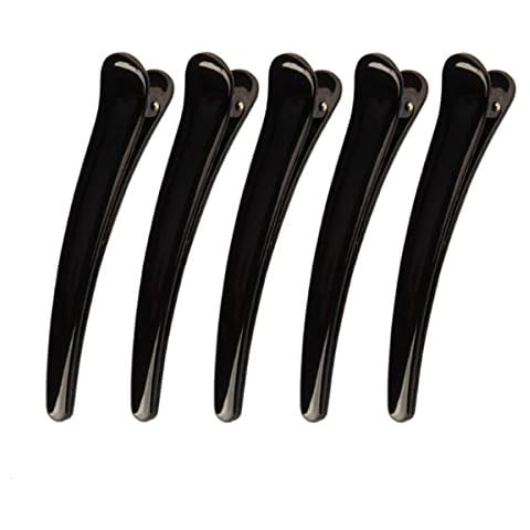 Nicedmm 12 Pcs Black Duckbill Clips - DIY Tip Mouth Clip Spring Clip Hair Clips Hair Pins Handmade Headdress Accessories for Women (Length 9.5cm/3.74in) Cover