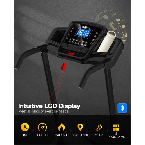 Image of Foldable Treadmill for Home & Apartment, 3.5HP Motor, 330LBS Capacity, 12 Pre-Set Programs, Hydraulic Folding, Ultra-Quiet Running & Space-Saving Compact Design