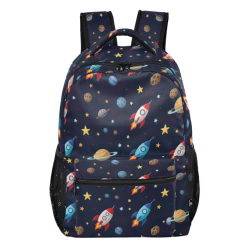 Sac à dos fusées bleu idéal pour l'école et les sorties de votre enfant