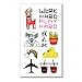 Produktbild Leoboone Cartoon Temporäre Tattoo Aufkleber Sicher Temporäre Kinder Tattoo Aufkleber Lustige Cartoon Muster Body Art Tattoos