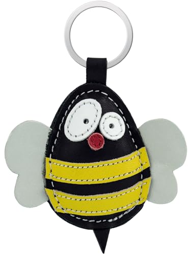 Simaru Animal fort Porte-clés en cuir authentique de haute qualité, fabriqué en UE, cadeau pour Noël Anniversaire, Trouve ton animal préféré