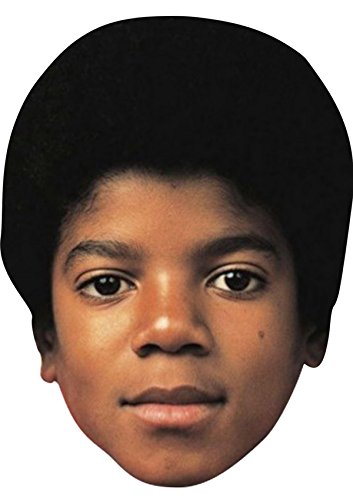 FoxyPrinting MICHAEL JACKSON JACKSON FIVE JB - Music Star Fancy Dress Cardboard Celebrity Cardboard Party Face Mask Fancy Dress