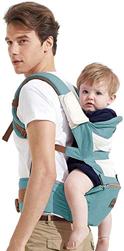 NJ babydrager - babydrager, ergonomische babydrager voor en na 0-36 maanden baby taille 67-118 cm blauw - Image 6