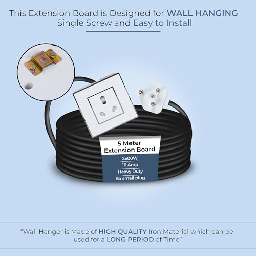 Image of Extension Board Heavy Duty Multi Socket 15A /16A /20A (2500 Watts 6A Small Plug, 5 Meter)