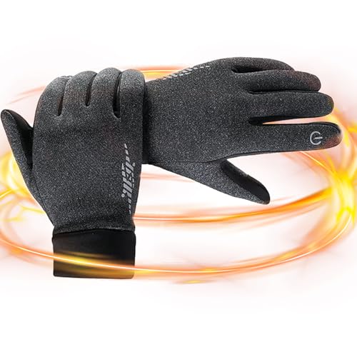 Guantes de ciclismo cálidos – Guantes térmicos para clima frío, resistentes al viento, calientes, reflectantes, para trabajar en el congelador, deportes, fútbol, ciclismo, conducción, senderismo