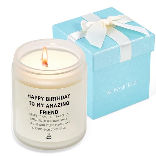 Happy Birthday Gifts for Women Friendship Gifts for Women Lavender Scented Candle Funny Best Friend Birthday Gift for Sisters Bestie