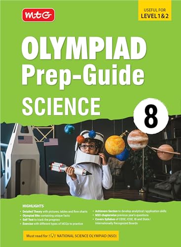 MTG Olympiad Prep-Guide Class 8 Science (NSO) - Detailed Theory, Self Test with NSO Chapterwise Previous Year Question Paper For SOF 2024-25 Exam [Paperback] MTG Editorial Board