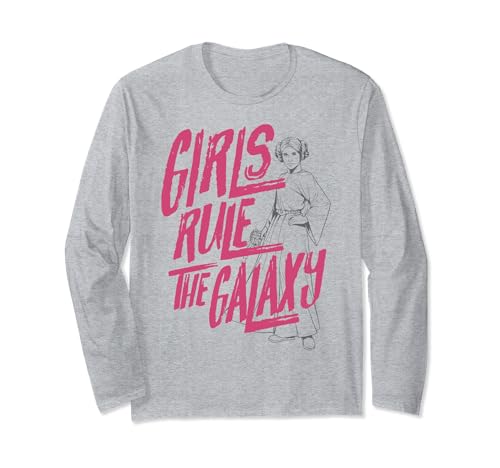 T-shirt Star Wars Princess Leia haut de gamme manches longues pour fille