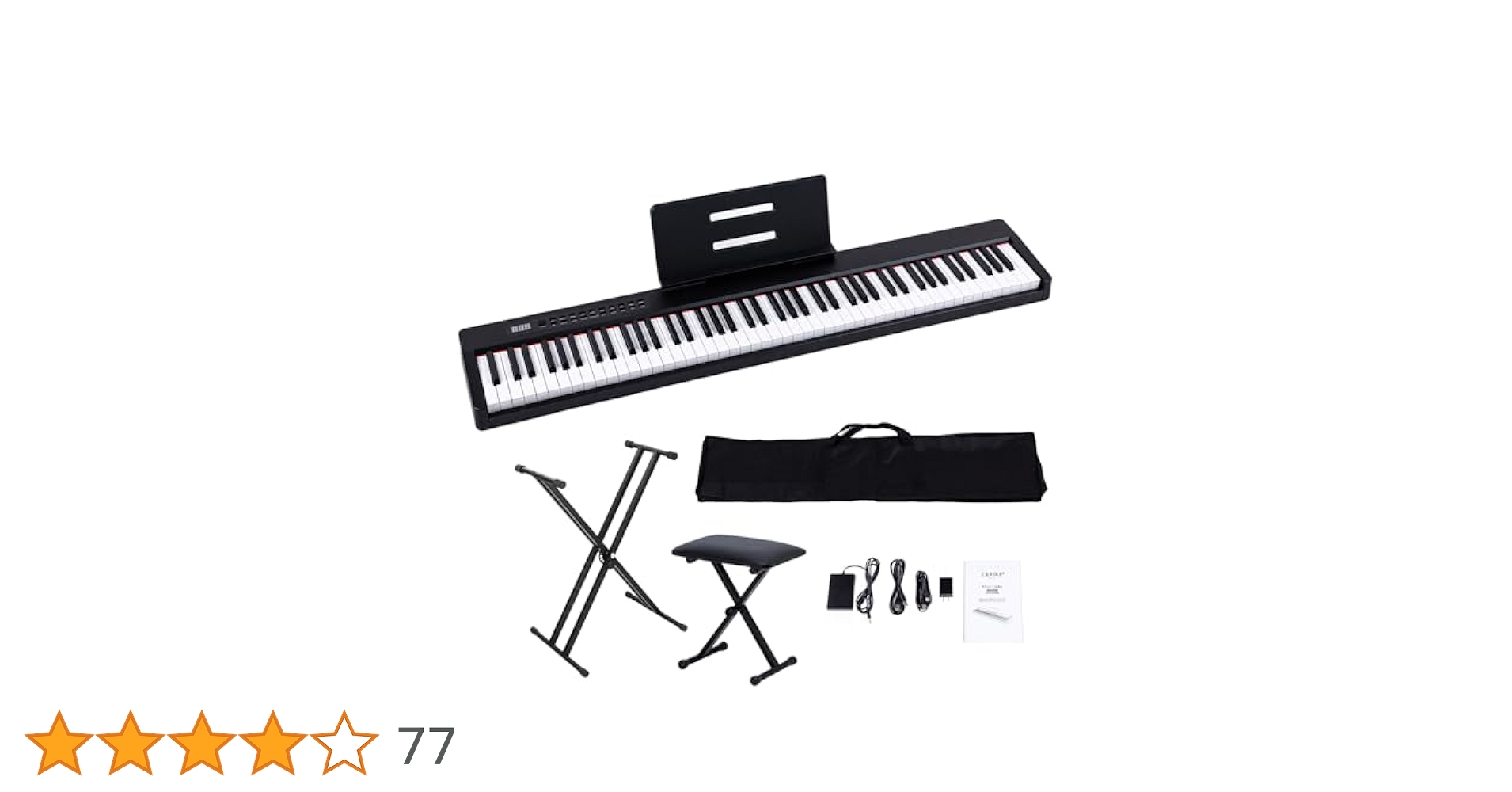 Amazon | Carina 電子ピアノ 88鍵盤 キーボード 充電式