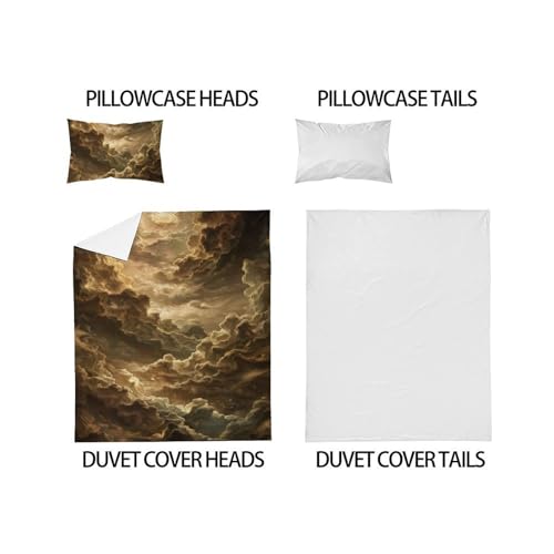 Housse de couette single enfant 135x200cm Le Ciel microfibre avec fermeture éclair - 5