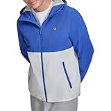Champion Men's Performance Windbreaker Rain Jacket with Hood, Surf the Web Combo, X-Large
