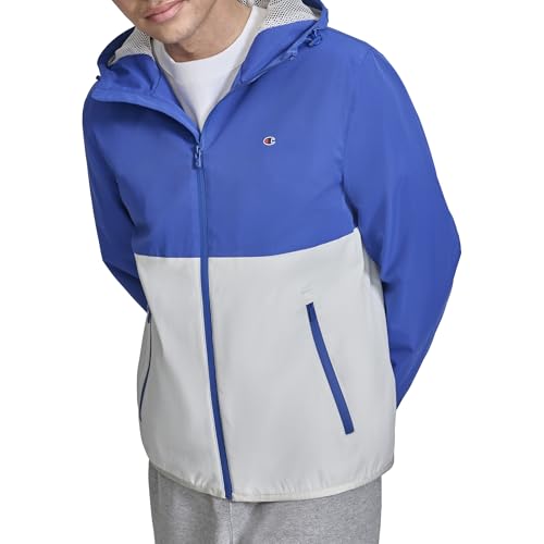 Champion Mens Performance Windbreaker Rain Jacket with Hood Surf the Web Combo Medium