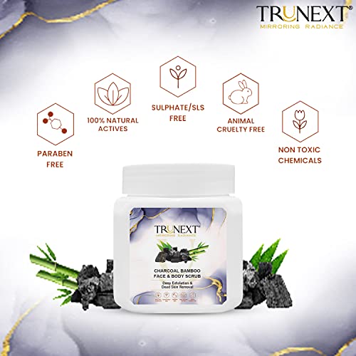Image of TRUNEXT Charcoal Face & Body Scrub - B1G1-200ml X 2