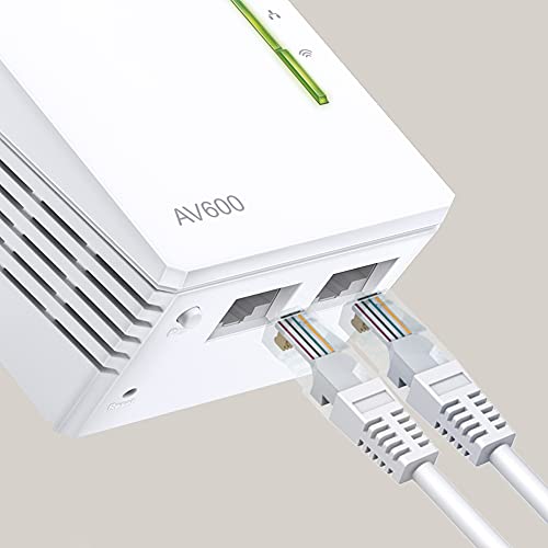 TP-Link TL-WPA4220T Kit DE 2 Puertos Adaptador Powerline Starter Kit WiFi, Extensor de Alcance, de Banda Ancha/WiFi Extender, Wi-Fi Booster/Hotspot, sin Necesidad de configuración, enchuf