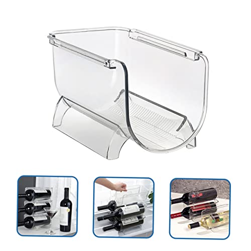 Soporte para 4 botellas de vino pequeño para refrigerador miniatura 5
