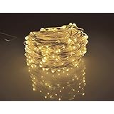 ZAZ イルミネーション (200球 / 20m, アイボリー) USB電源 フェアリーライト ジュエリーライト LED スイッチ付き おしゃれ 室内用 ワイヤーイルミ 点灯のみ 点滅なし クリスマス ハロウィン パーティーグッズ kogata-irumi-B-015