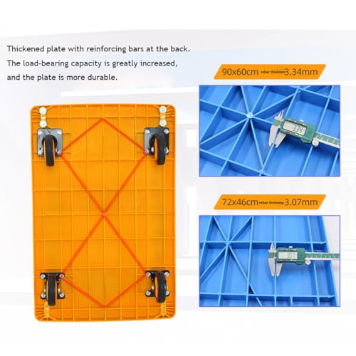 Carretilla plegable de aluminio resistente con ruedas y base reforzada miniatura 5