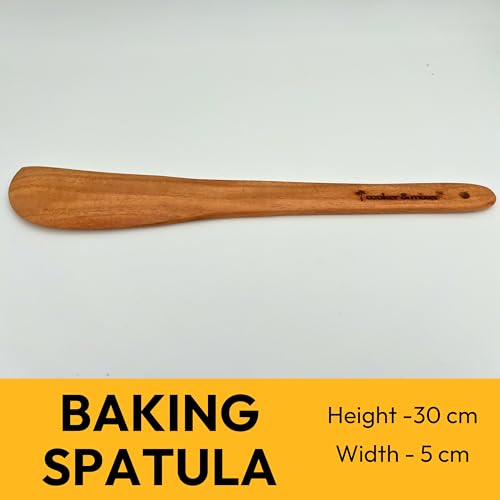Image of Cooker&Mixer Wooden Flip /Spatula /Ladle for Cooking Dosa /Roti /Chapati | Kitchen Tools | No Harmful Polish | Handmade | Cookware (Spatula)