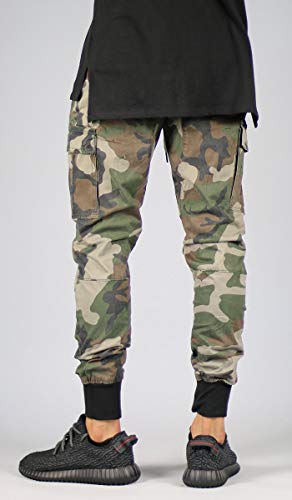 Woodland Camo Tapered Cargo Cuff Jogger4